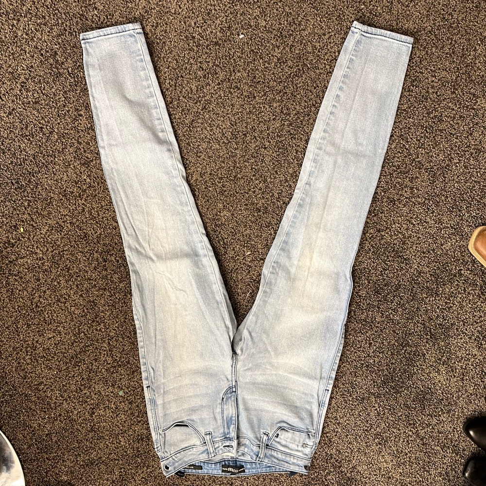 Guess Blue Skinny Jeans with Distressed Vintage Look